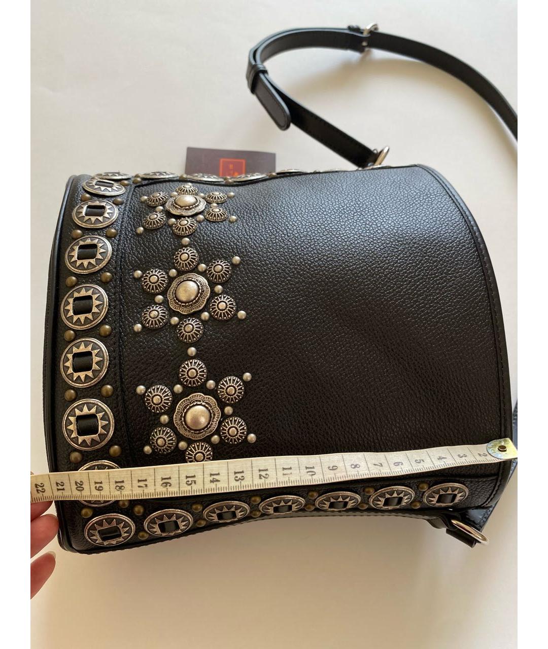 ETRO Черная кожаная сумка тоут, фото 8
