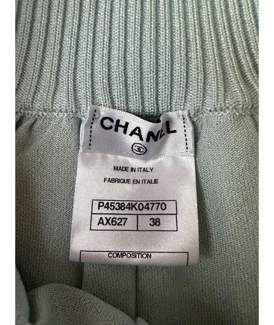 CHANEL Голубой вискозный костюм с юбками, фото 4