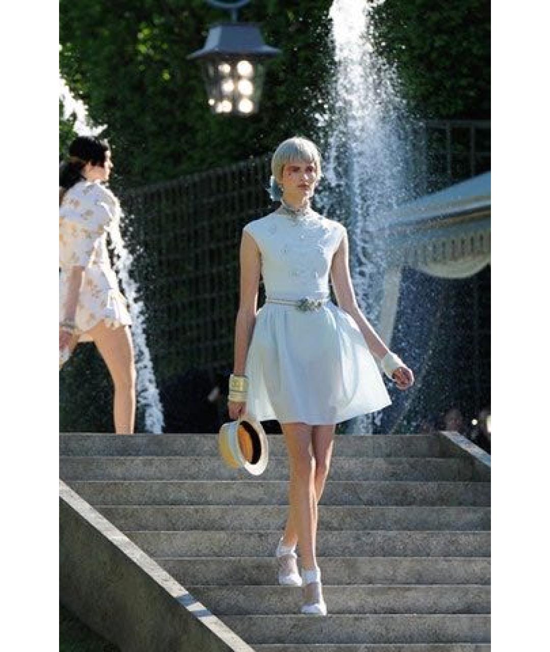 CHANEL Голубой вискозный костюм с юбками, фото 8