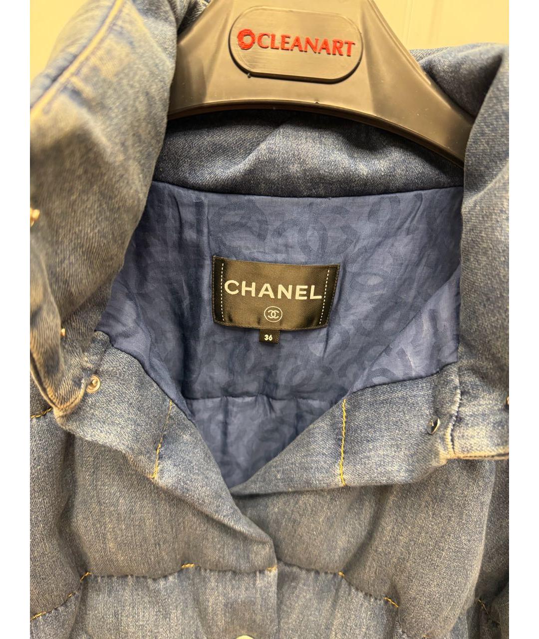 CHANEL Голубая деним куртка, фото 5