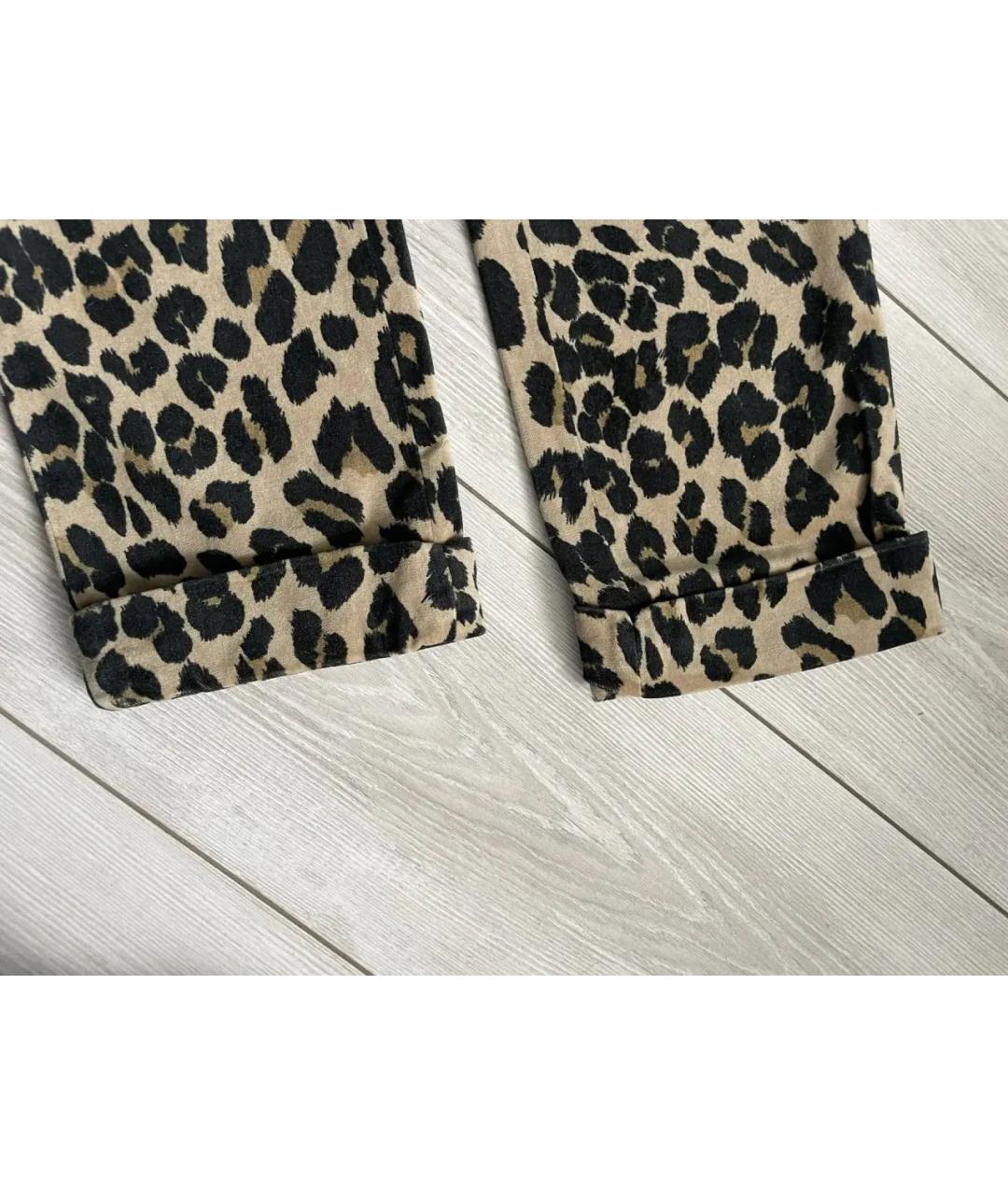 ETRO Коричневые хлопковые прямые брюки, фото 5