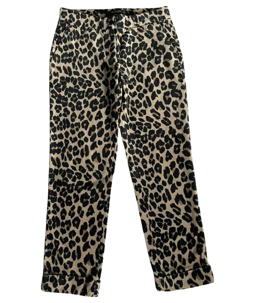 ETRO Коричневые хлопковые прямые брюки, фото 1