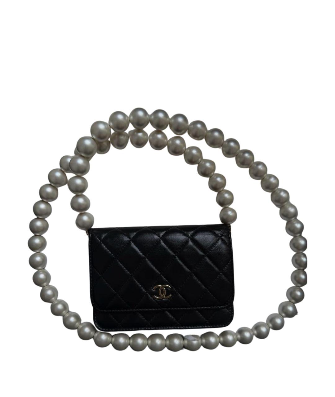 CHANEL Черная кожаная сумка через плечо, фото 1