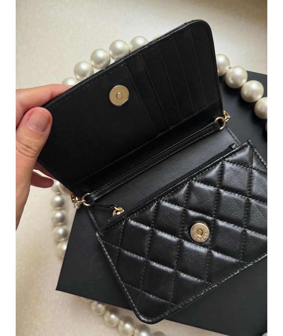 CHANEL Черная кожаная сумка через плечо, фото 5