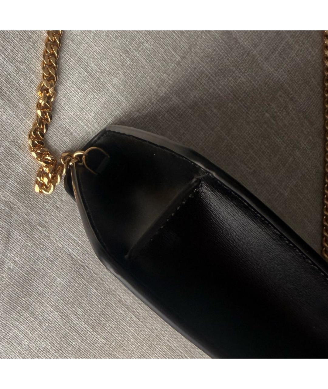 CELINE Черная кожаная сумка через плечо, фото 6