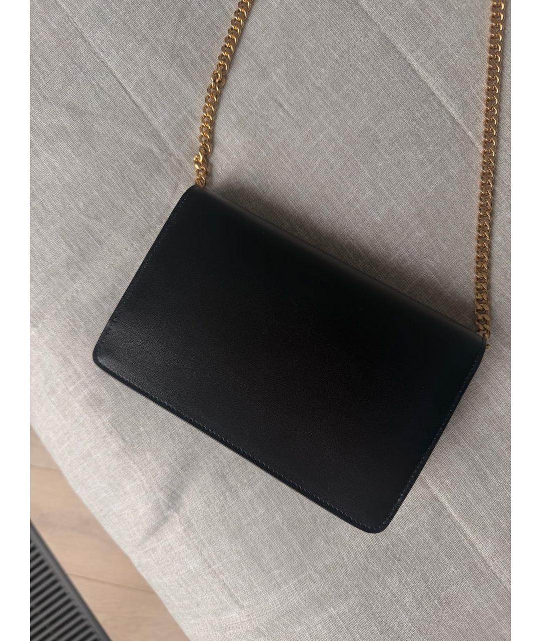 CELINE Черная кожаная сумка через плечо, фото 3