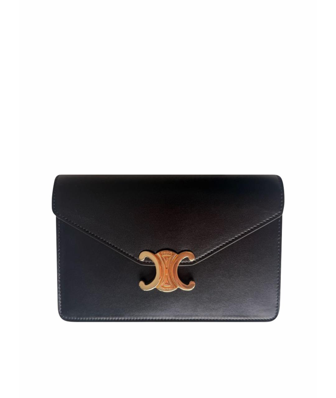 CELINE Черная кожаная сумка через плечо, фото 1