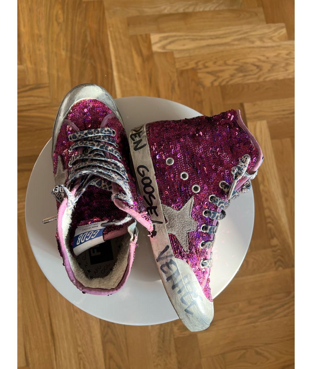 GOLDEN GOOSE DELUXE BRAND Фиолетовые кеды, фото 3