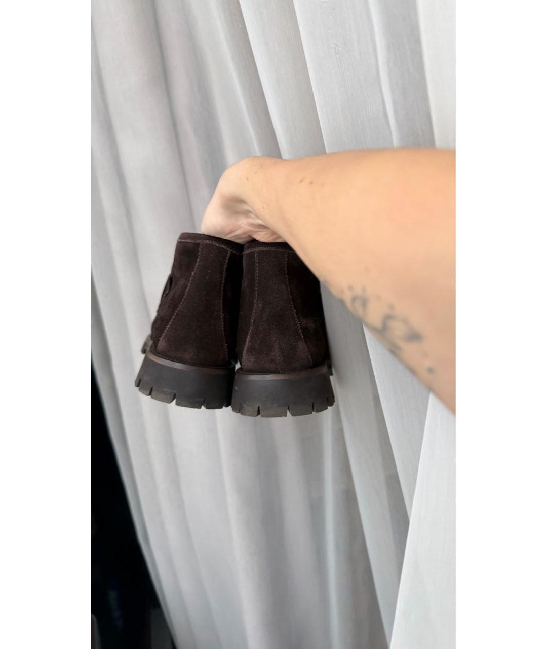 GUCCI Коричневые замшевые ботинки, фото 4