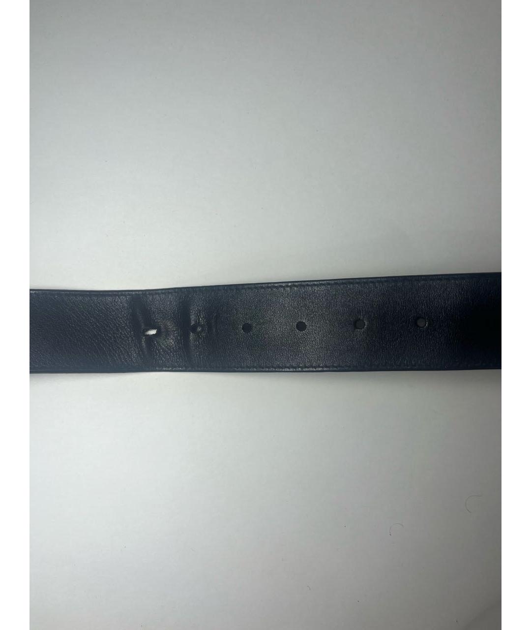 GUCCI Черный кожаный ремень, фото 5