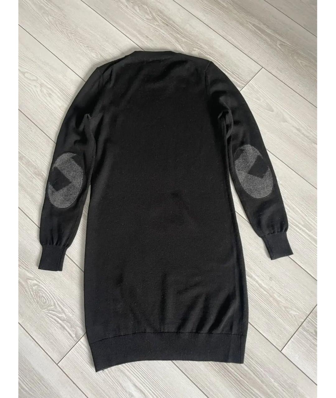 BURBERRY Черное шерстяное повседневное платье, фото 6