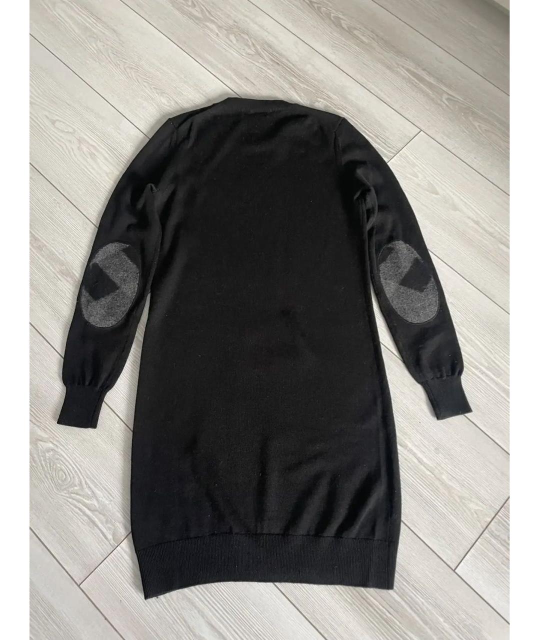 BURBERRY Черное шерстяное повседневное платье, фото 5