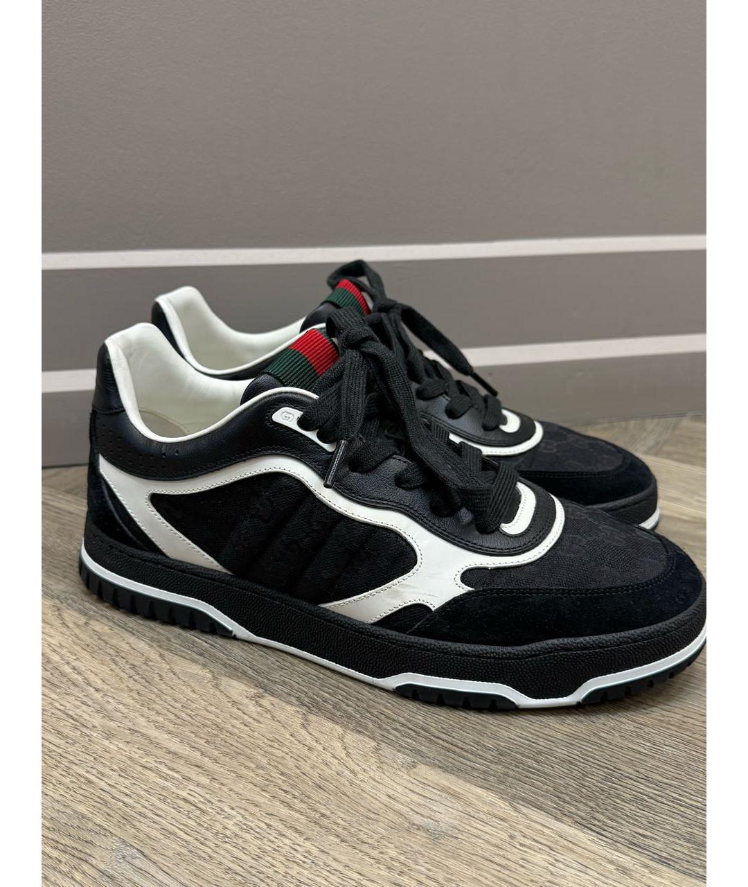 GUCCI Черные низкие кроссовки / кеды, фото 2