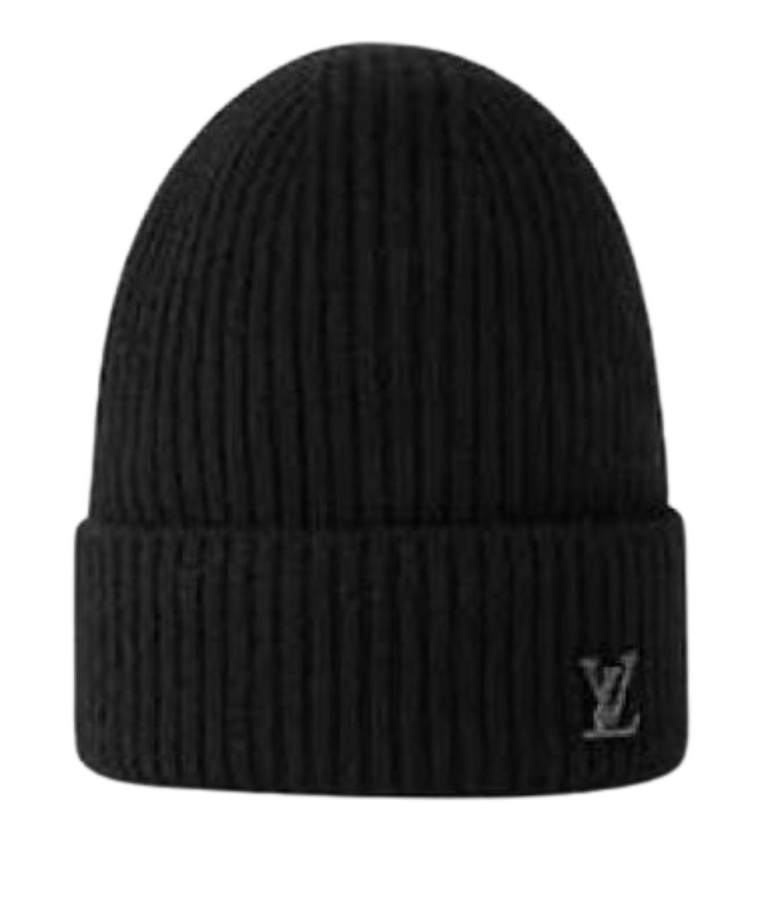 LOUIS VUITTON Черная кашемировая шапка, фото 2