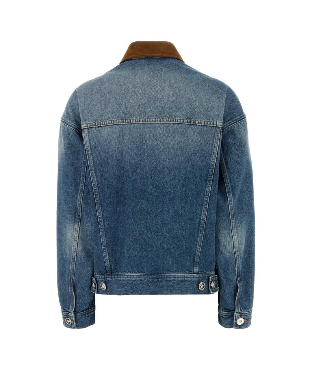 VERSACE Синяя хлопковая куртка, фото 2