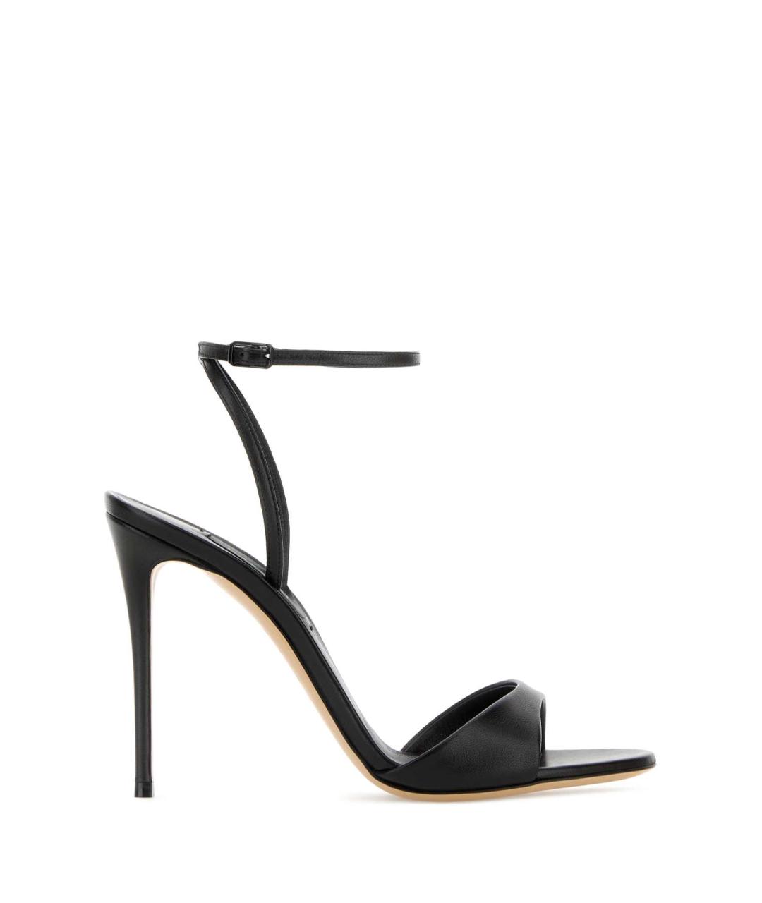 CASADEI Черные кожаные босоножки, фото 1