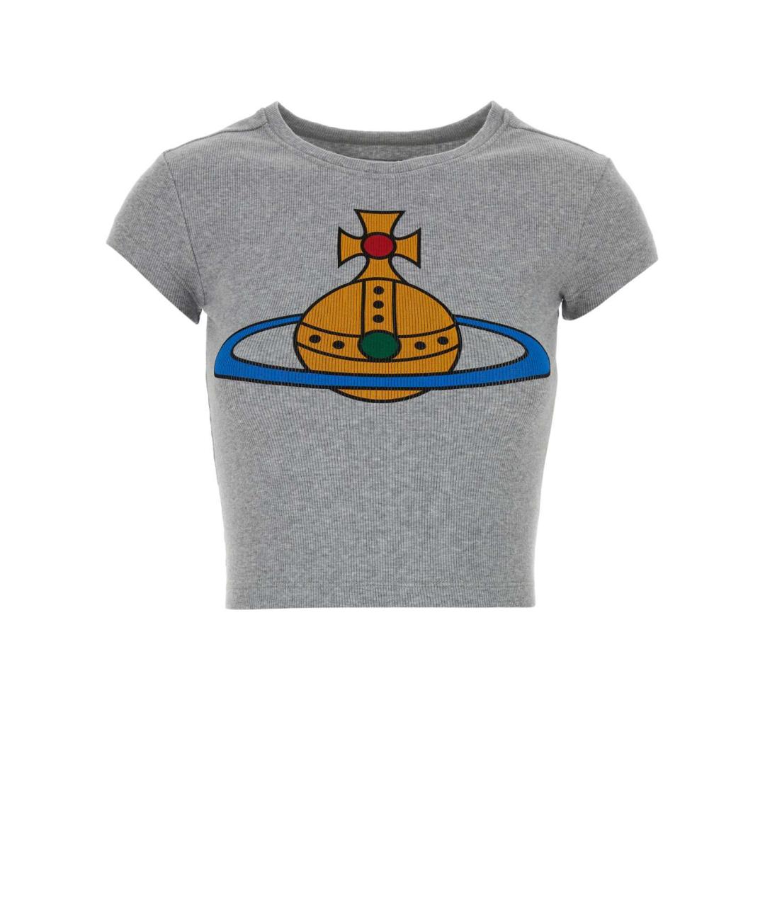 VIVIENNE WESTWOOD Серая хлопковая футболка, фото 1