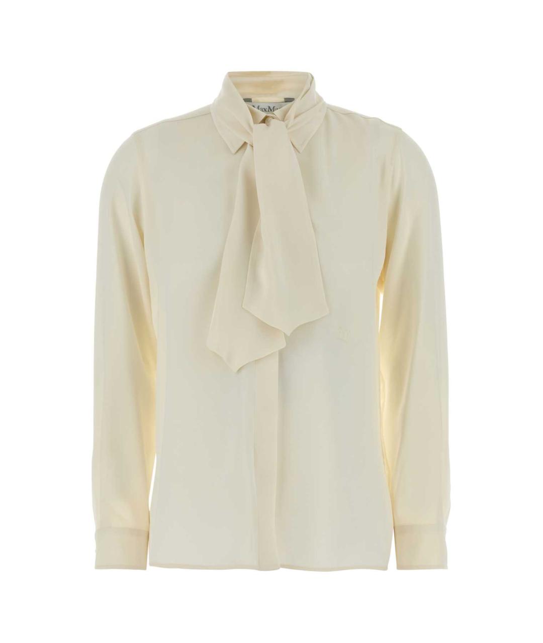 MAX MARA Бежевая шелковая рубашка, фото 1