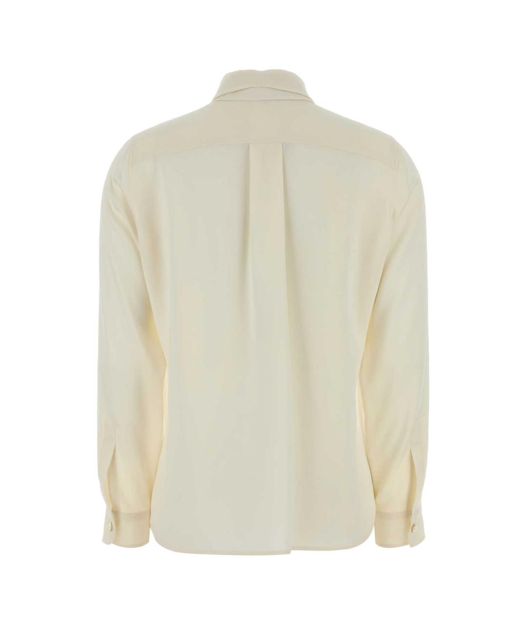 MAX MARA Бежевая шелковая рубашка, фото 2