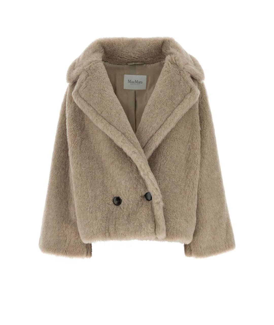 MAX MARA Бежевое шерстяное пальто, фото 1