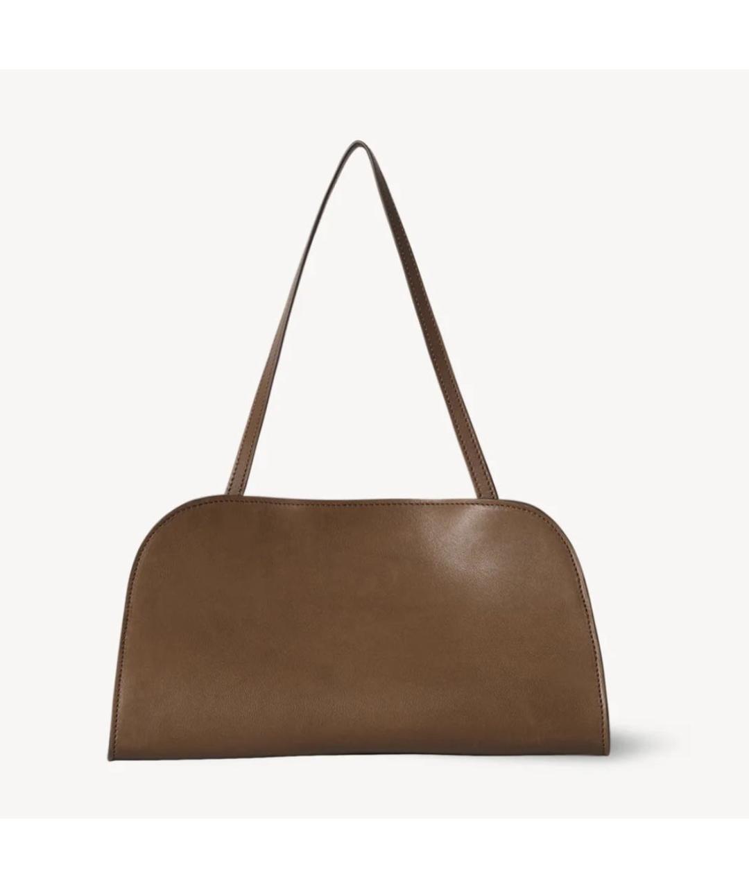 THE ROW Коричневая кожаная сумка с короткими ручками, фото 2