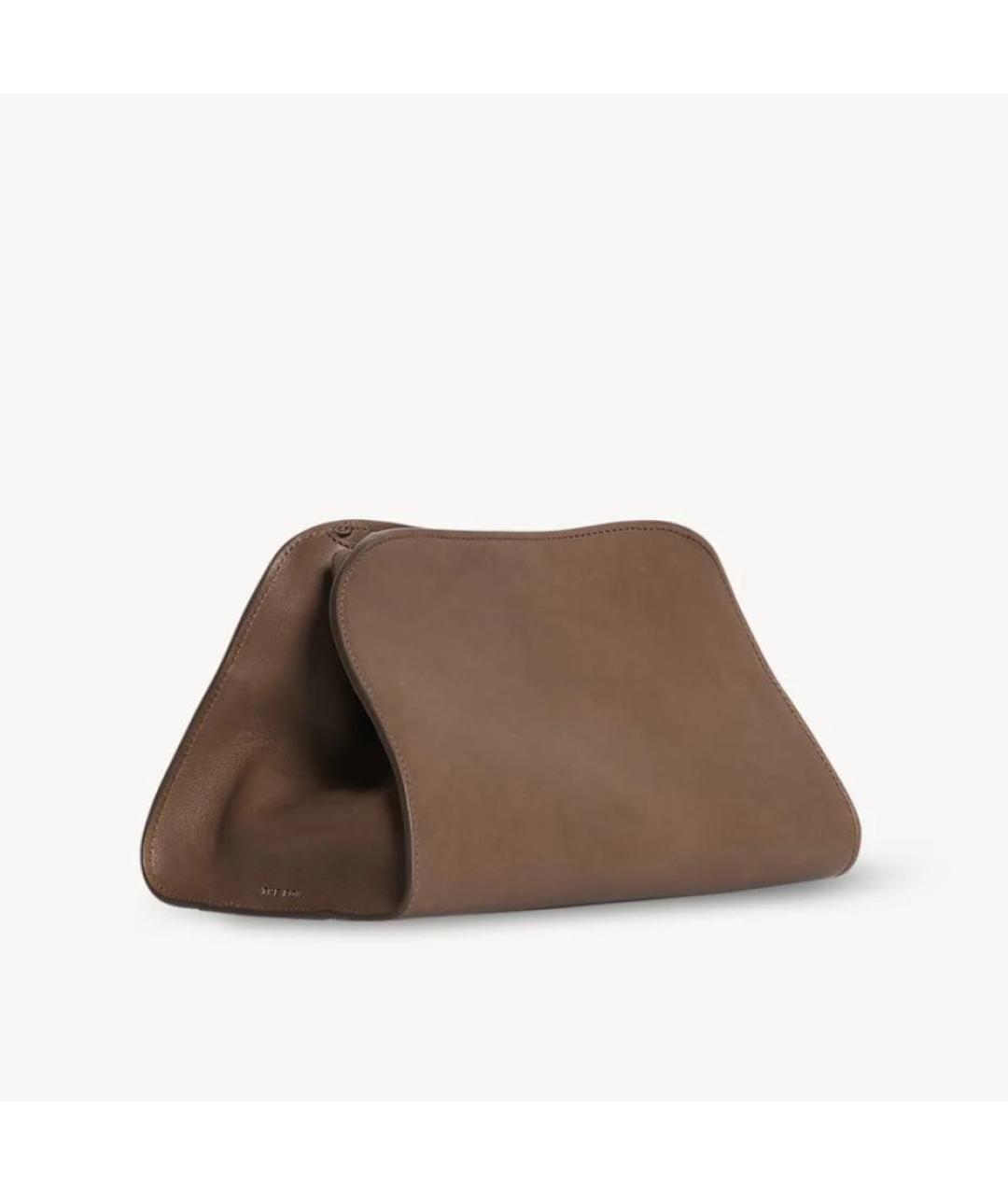 THE ROW Коричневая кожаная сумка с короткими ручками, фото 4