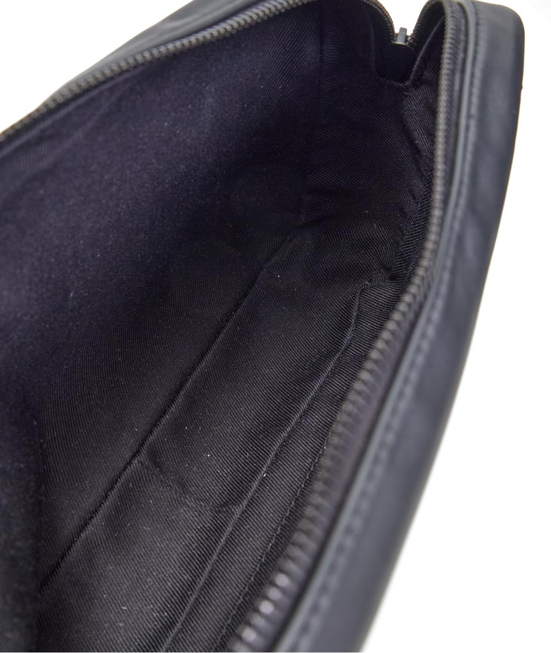 BOTTEGA VENETA Черная кожаная поясная сумка, фото 7