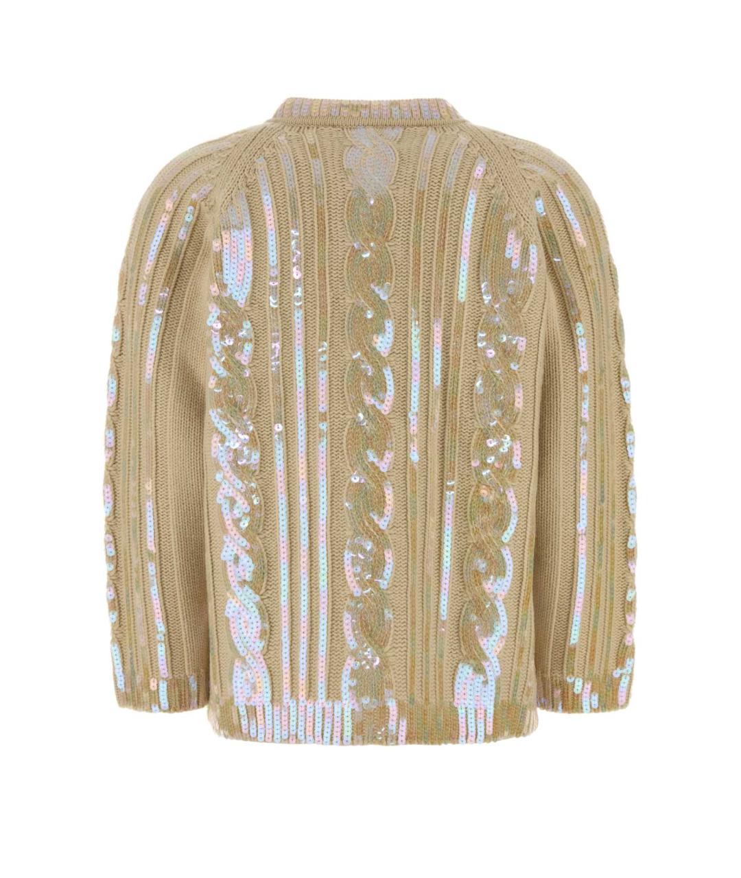 VALENTINO Бежевый шерстяной кардиган, фото 2