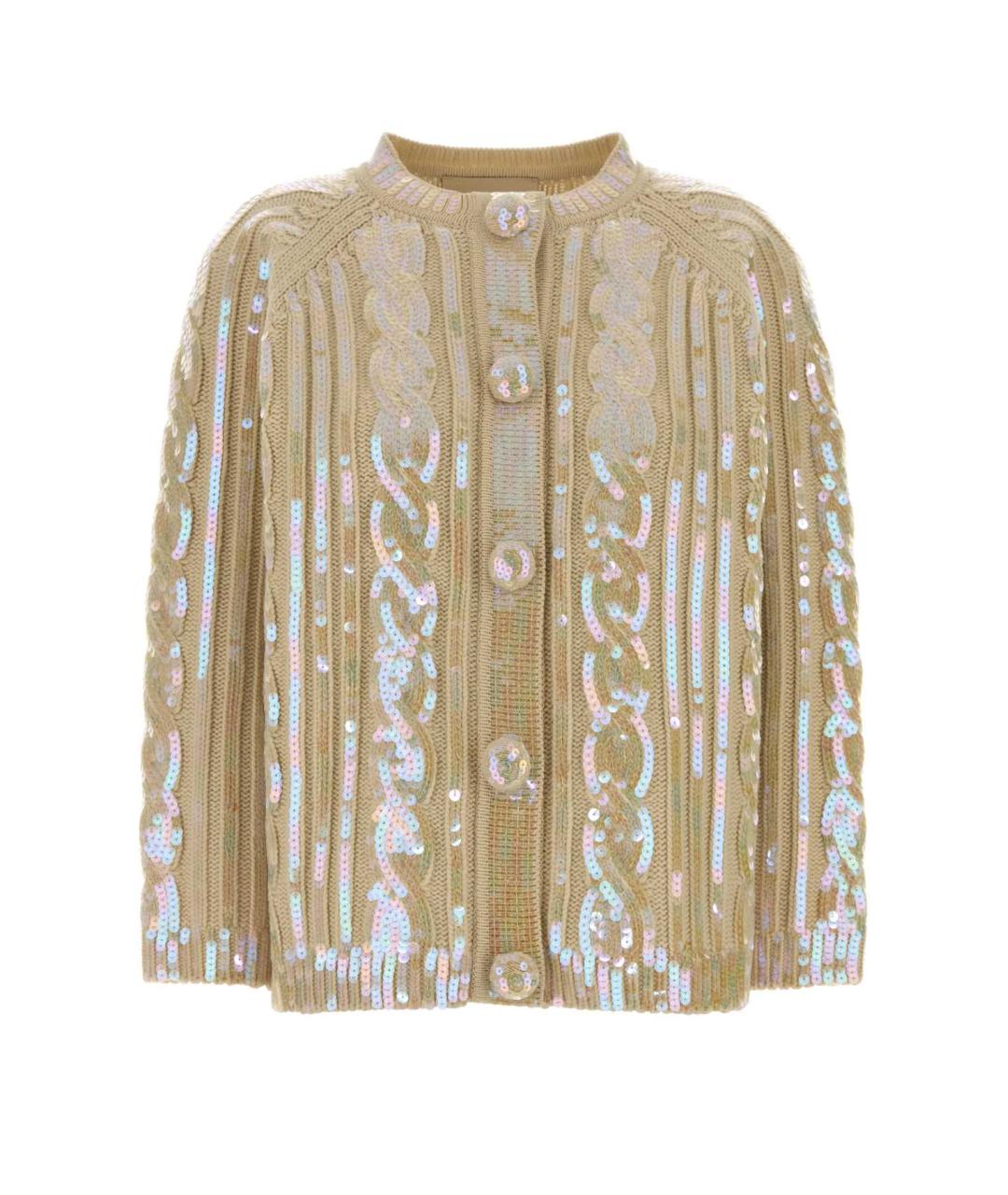VALENTINO Бежевый шерстяной кардиган, фото 1