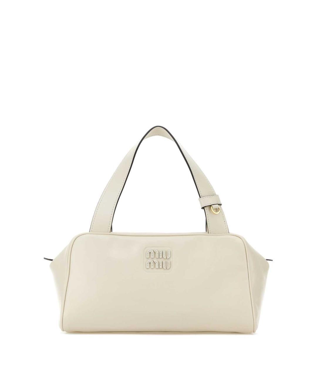 MIU MIU Белая кожаная сумка тоут, фото 1