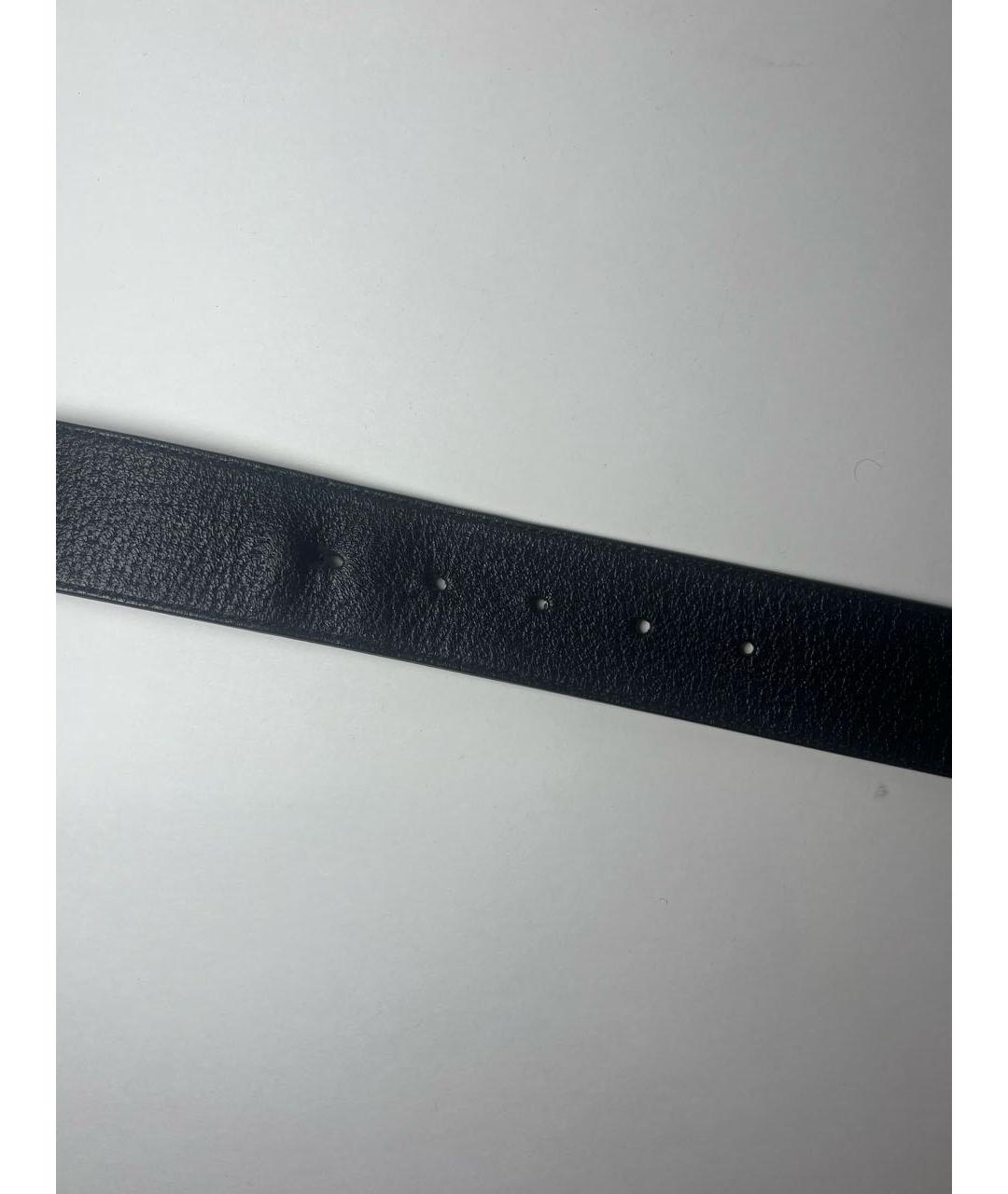 GUCCI Черный кожаный ремень, фото 5