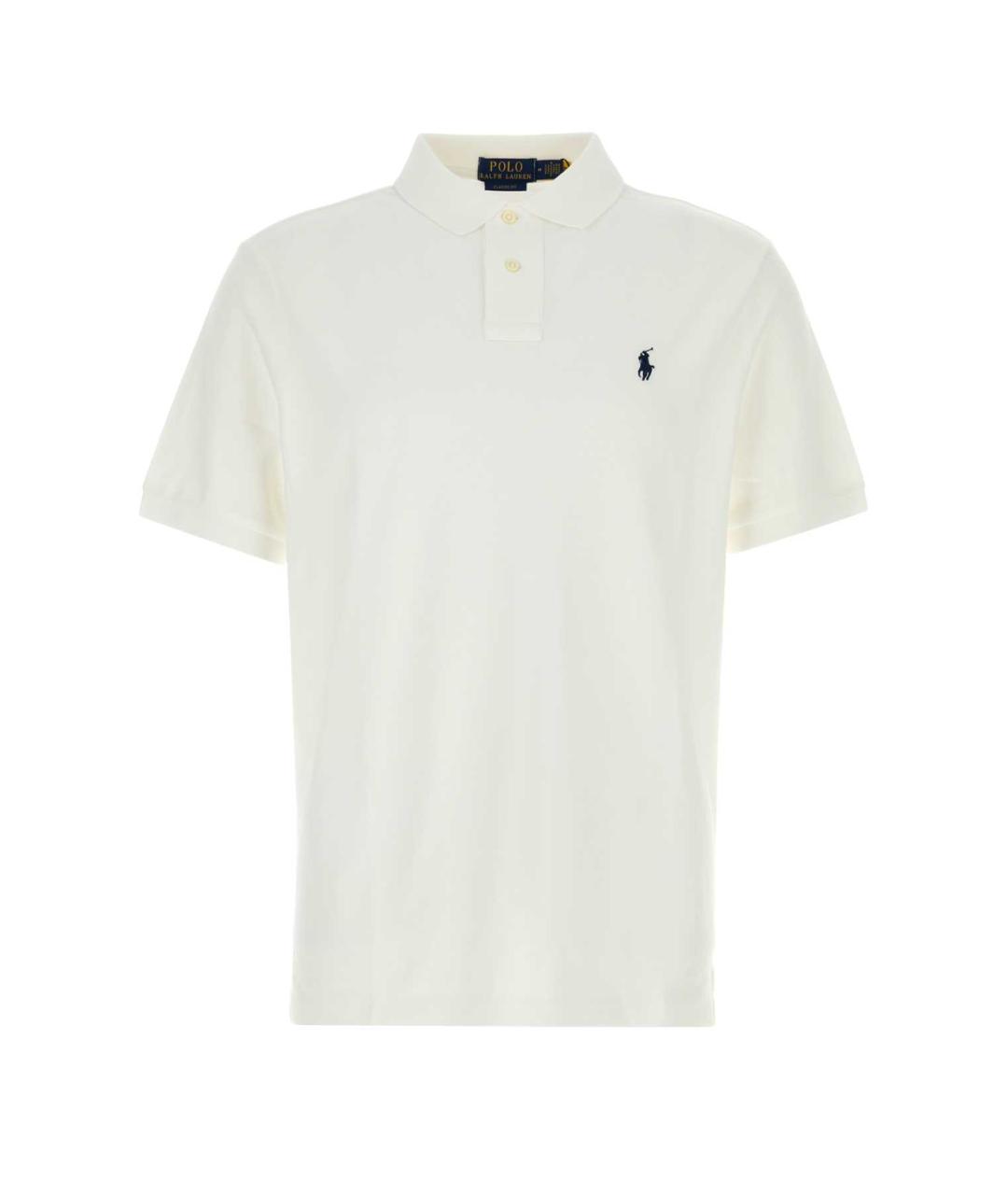 POLO RALPH LAUREN Белое хлопковое поло с коротким рукавом, фото 1