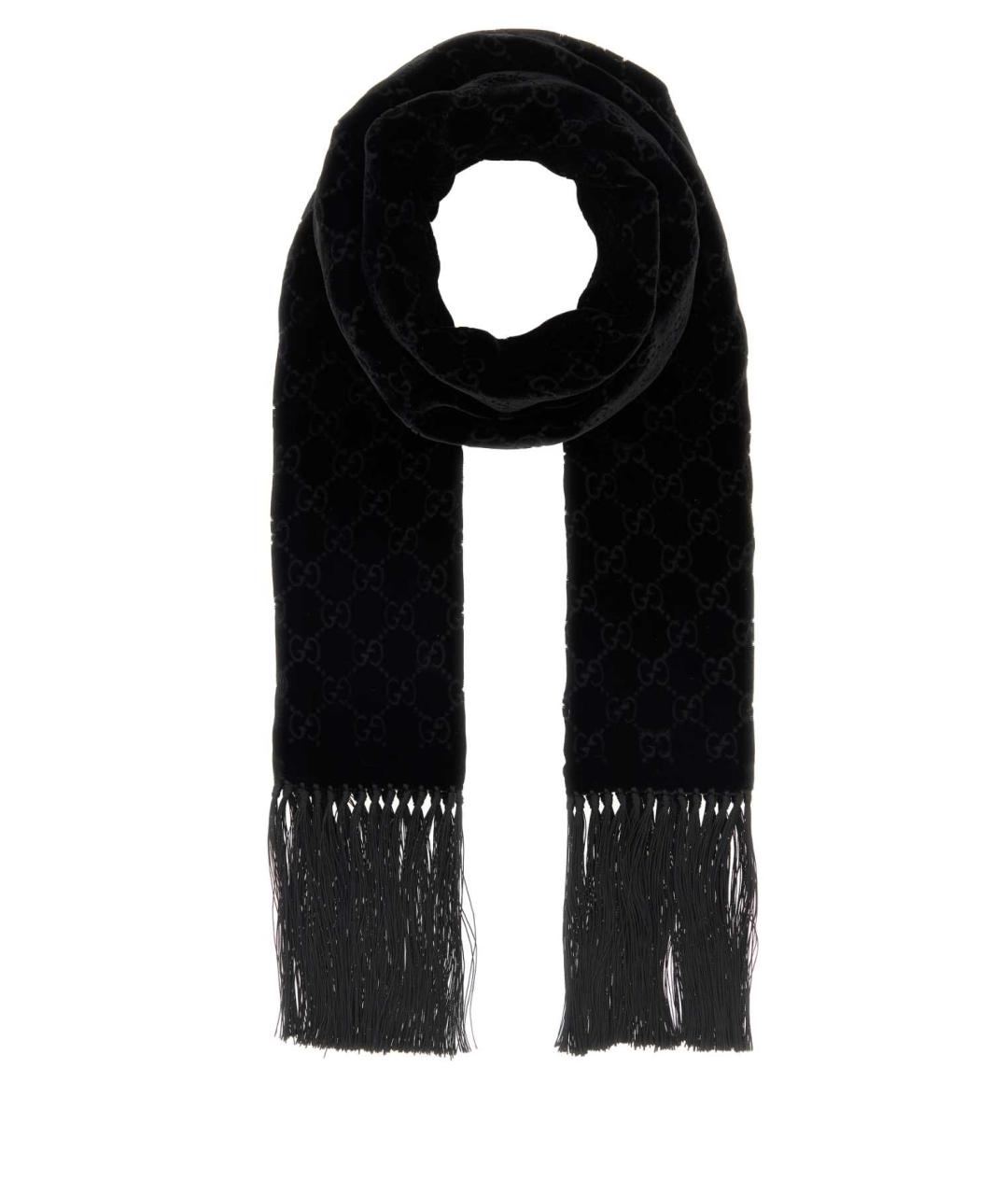 GUCCI Черный шарф, фото 1