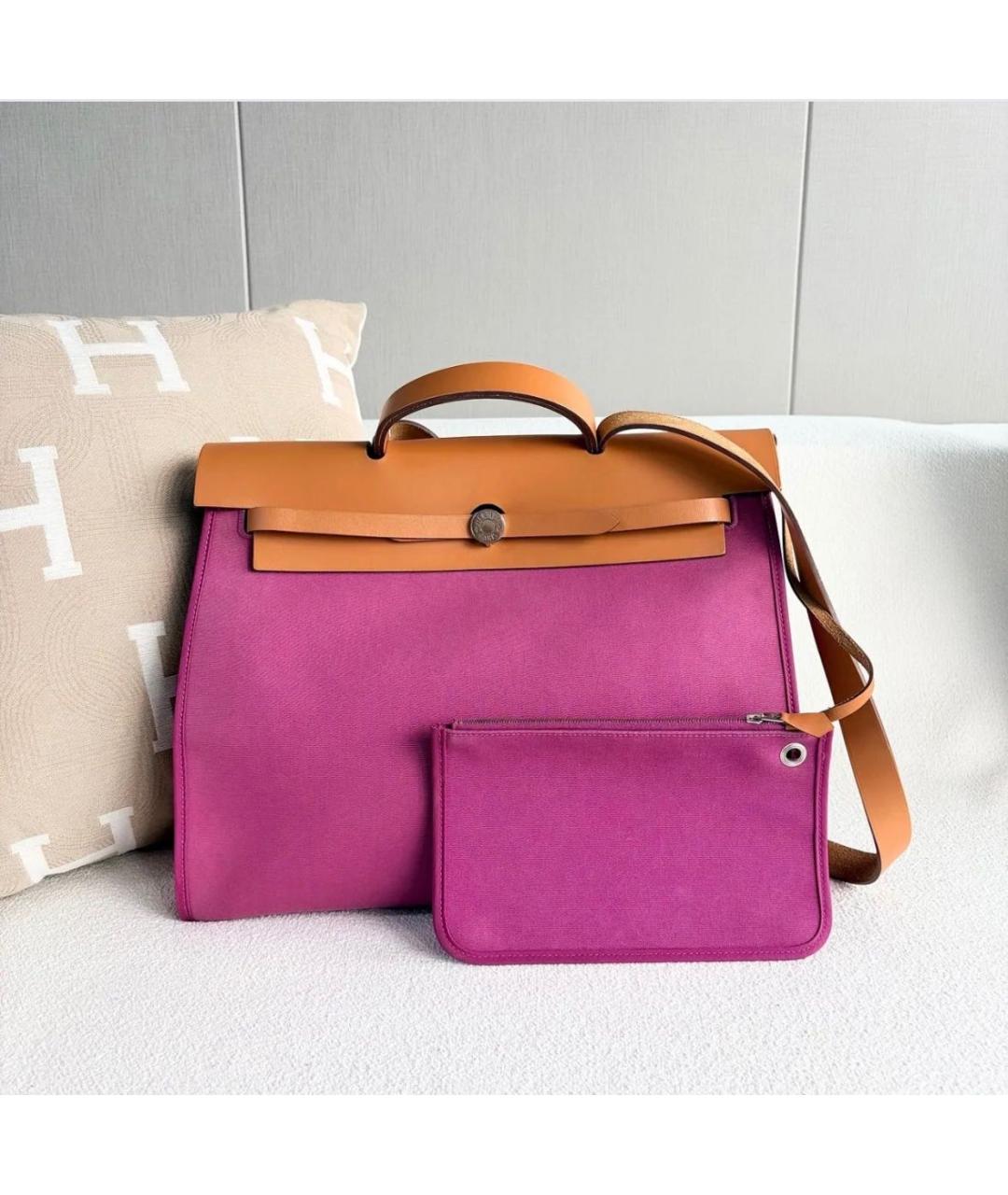 HERMES Розовая кожаная сумка через плечо, фото 9