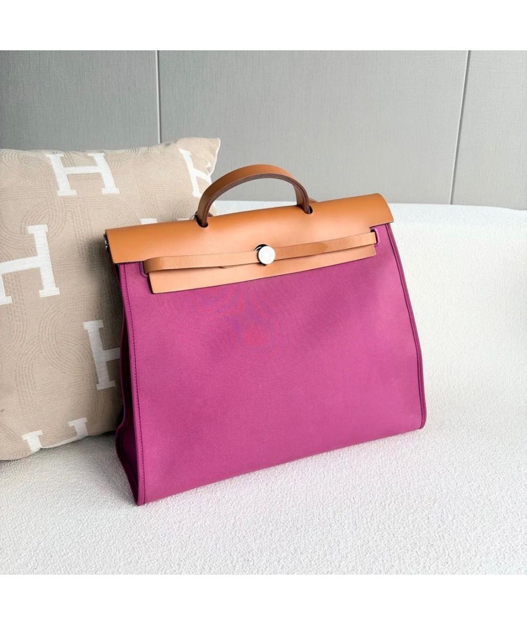 HERMES Розовая кожаная сумка через плечо, фото 3