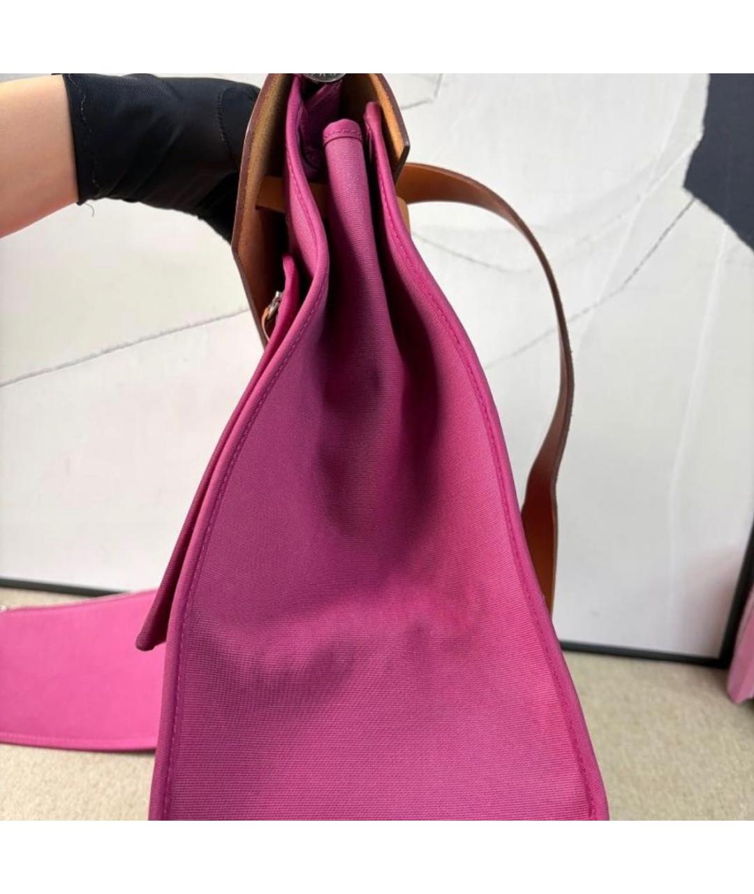 HERMES Розовая кожаная сумка через плечо, фото 7