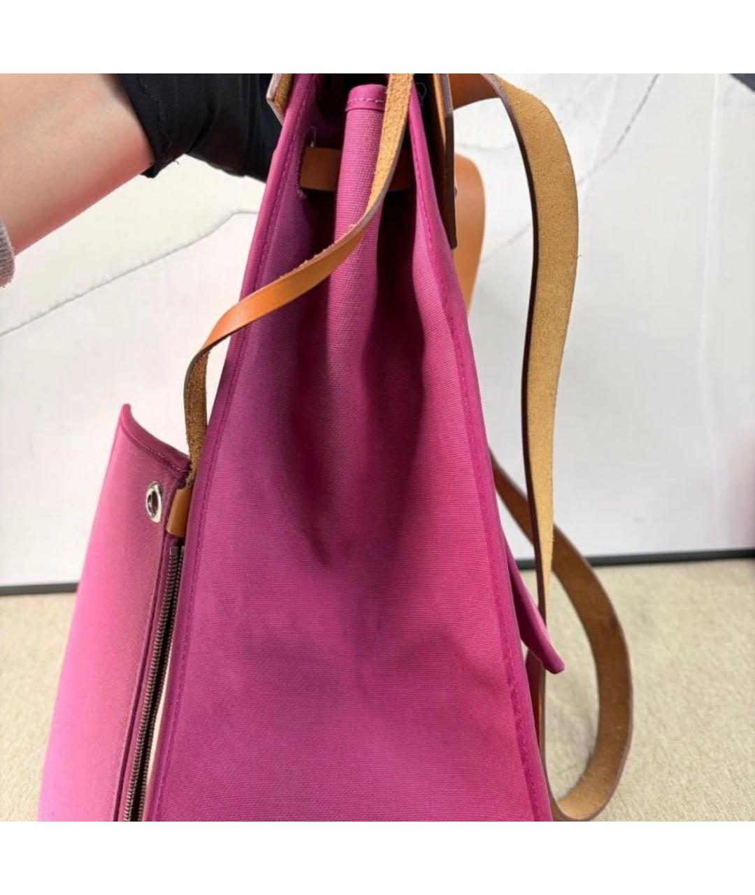 HERMES Розовая кожаная сумка через плечо, фото 5