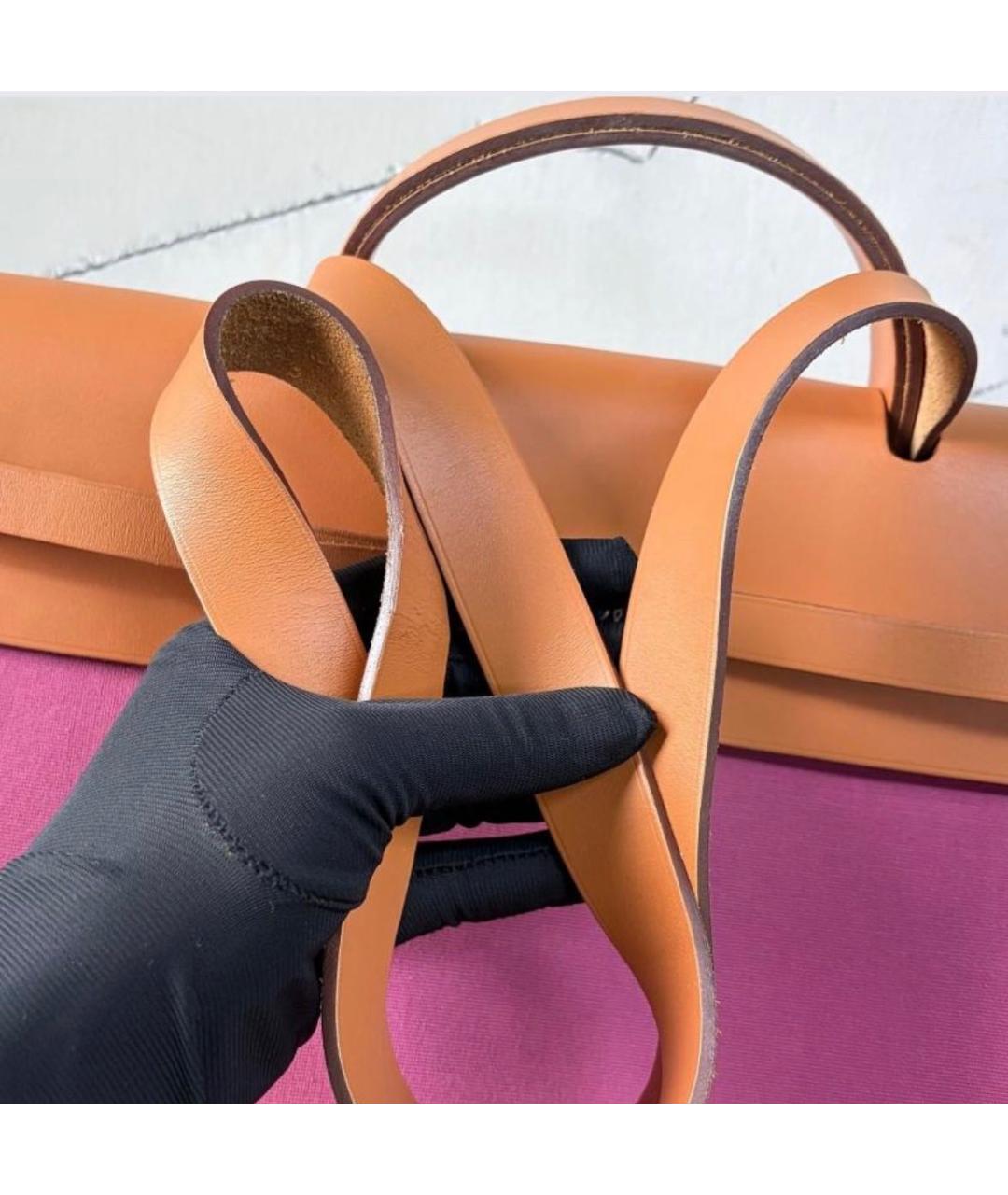 HERMES Розовая кожаная сумка через плечо, фото 8