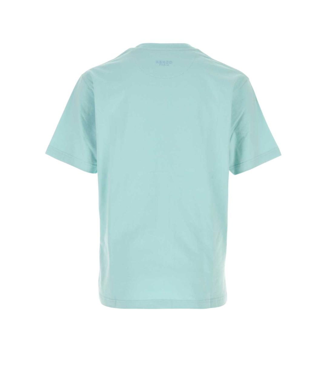 KENZO Голубая хлопковая футболка, фото 2