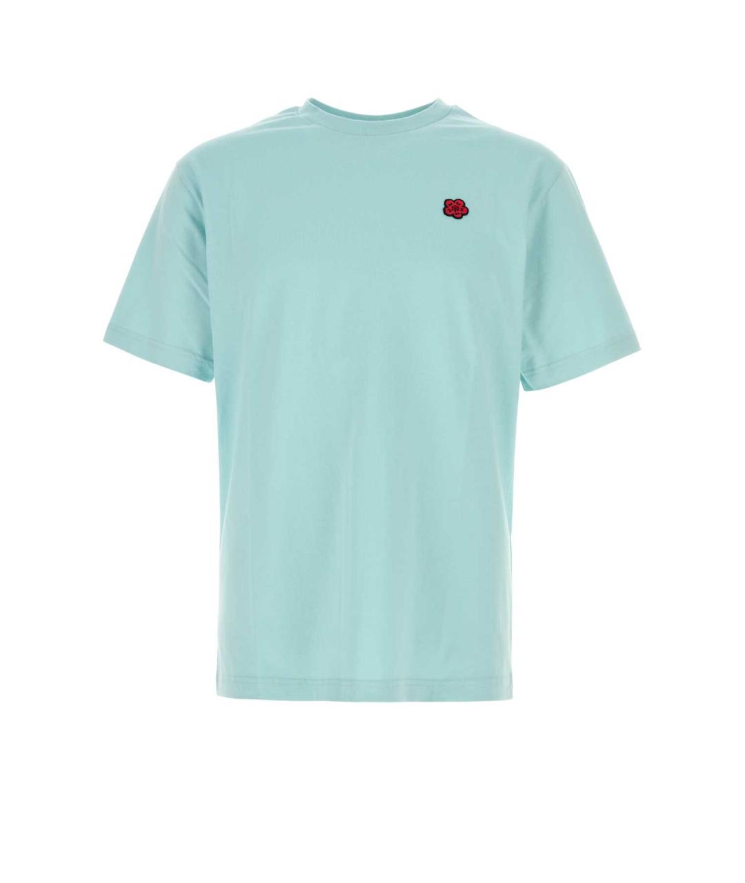 KENZO Голубая хлопковая футболка, фото 1