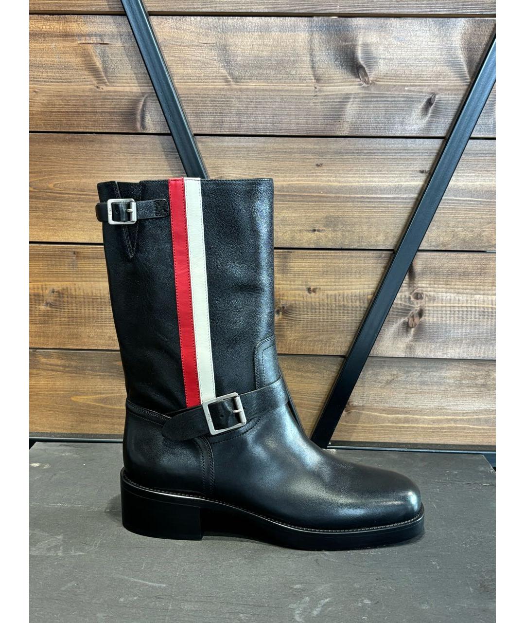 CHRISTIAN DIOR Черные кожаные полусапоги, фото 9