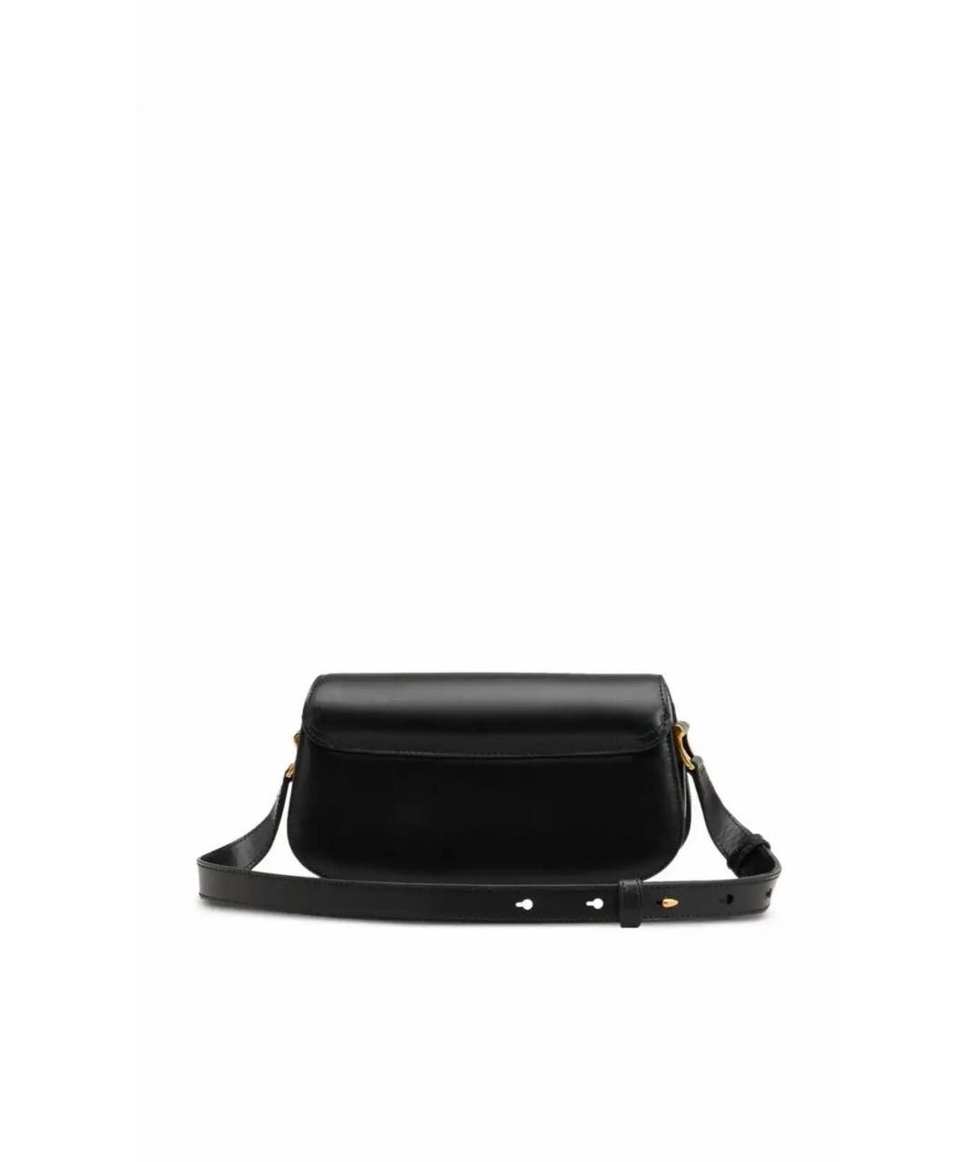 Ami Paris Черная кожаная сумка через плечо, фото 6