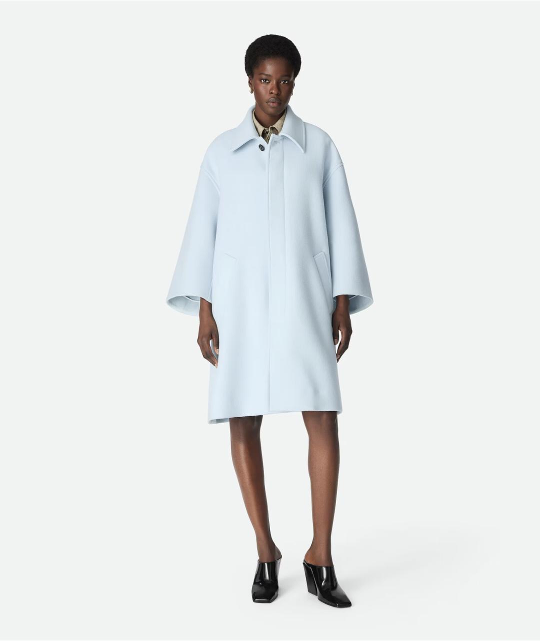 BOTTEGA VENETA Голубое кашемировое пальто, фото 3