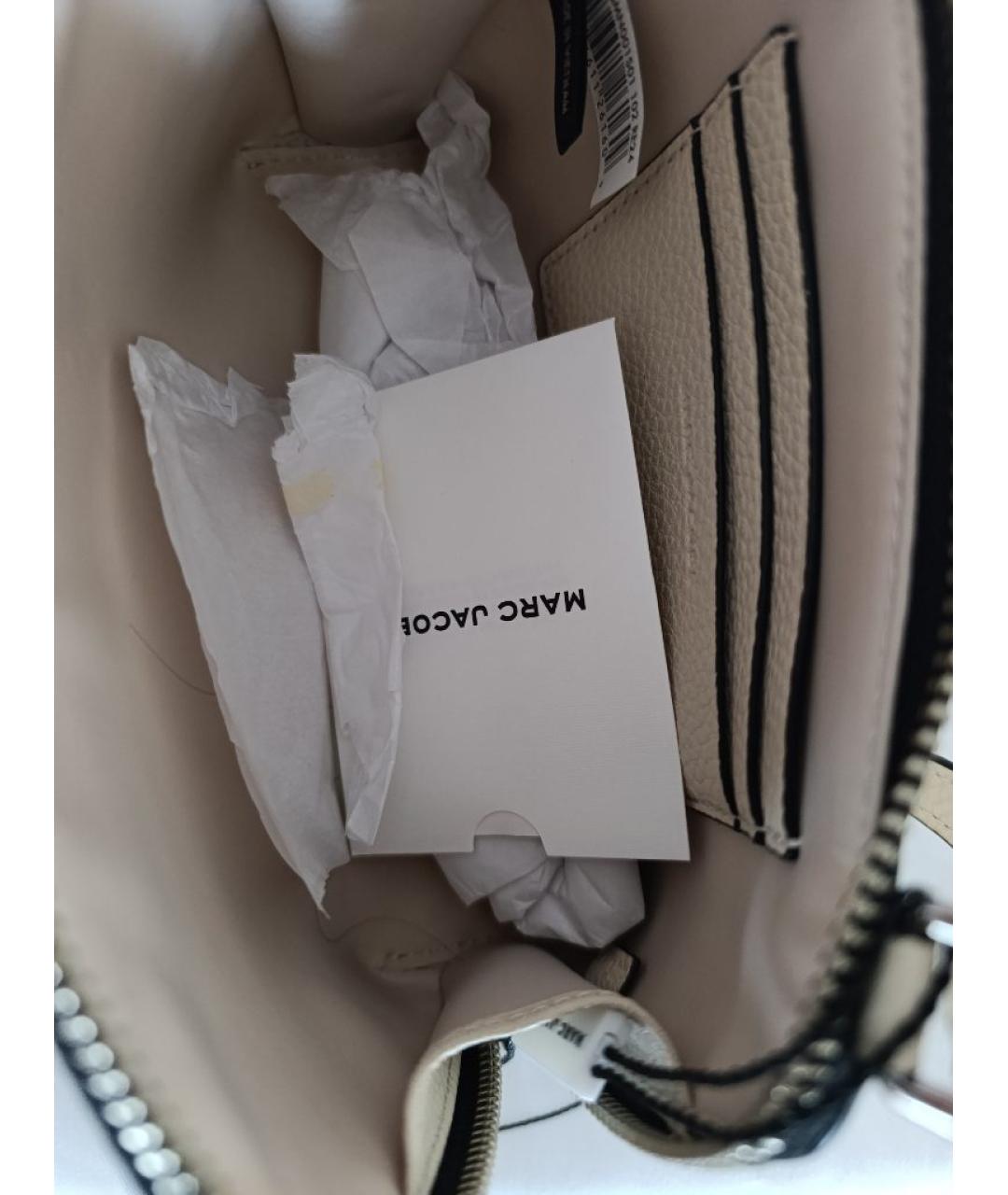 MARC JACOBS Бежевая кожаная сумка через плечо, фото 4