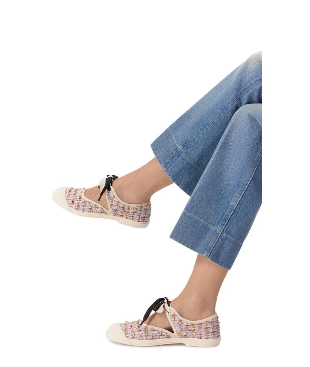 VALENTINO Мульти текстильные балетки, фото 4