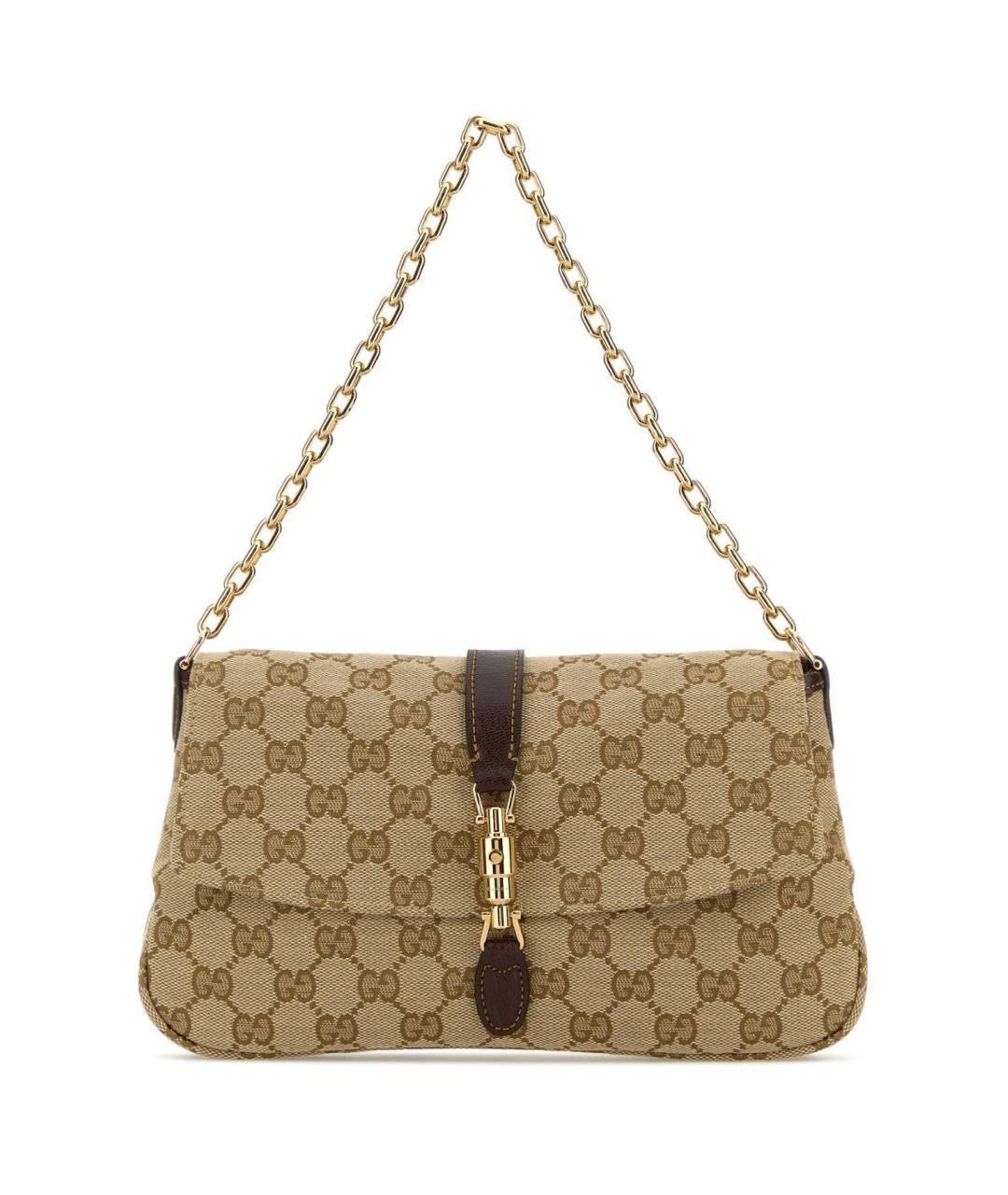 GUCCI Бежевая тканевая сумка через плечо, фото 1