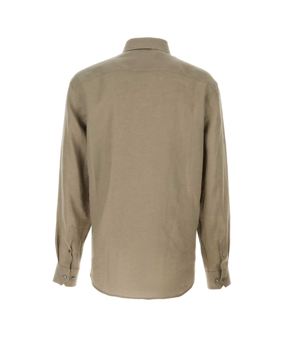 GIORGIO ARMANI Бежевая льняная кэжуал рубашка, фото 2