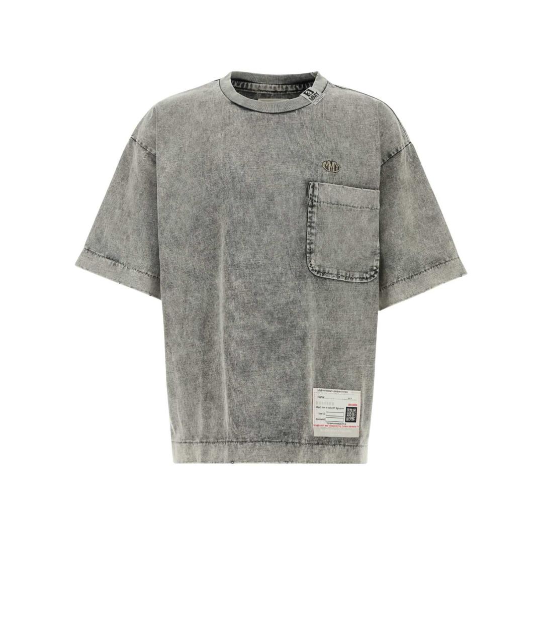 MAISON MIHARA YASUHIRO Серая хлопковая футболка, фото 1
