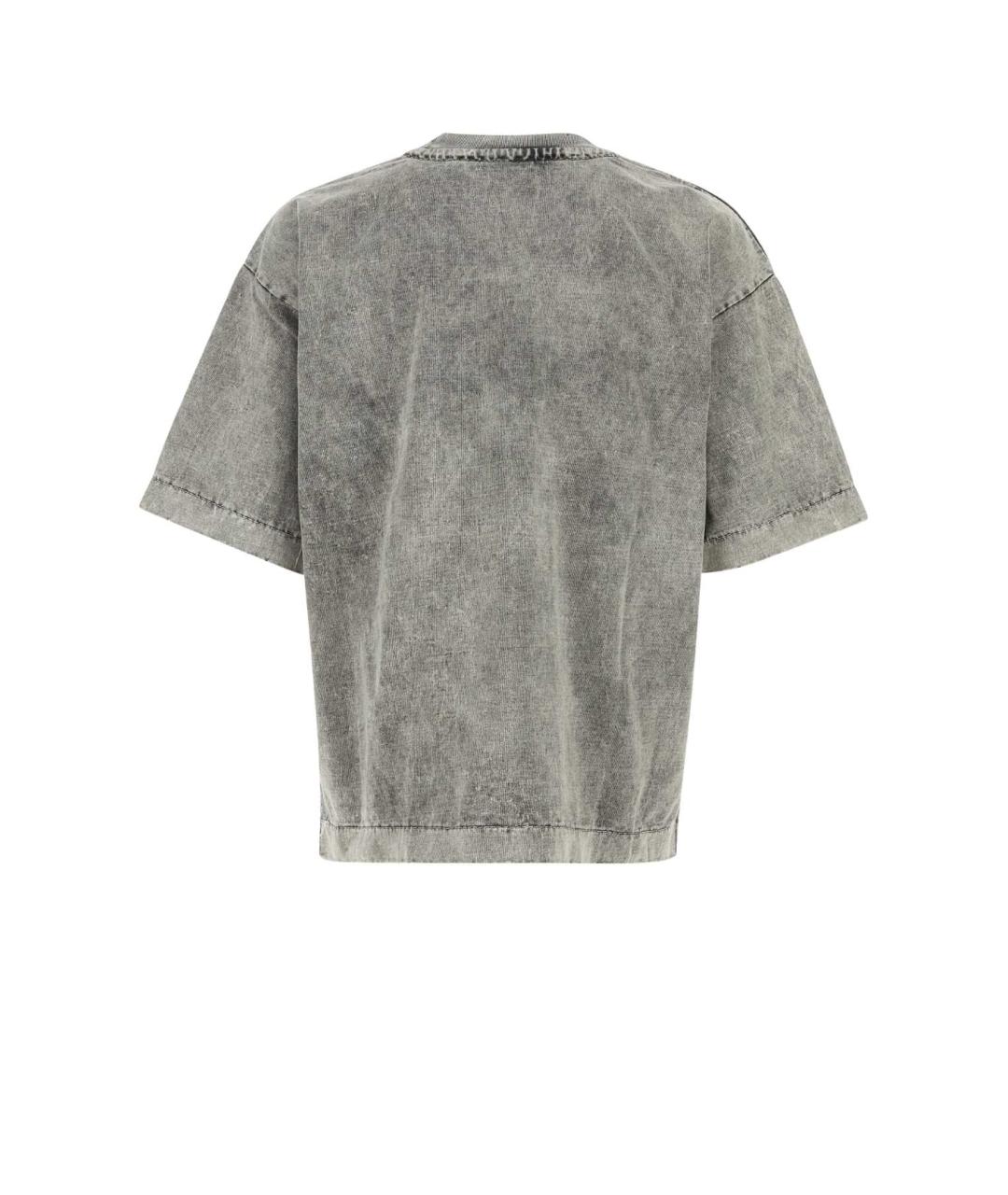 MAISON MIHARA YASUHIRO Серая хлопковая футболка, фото 2