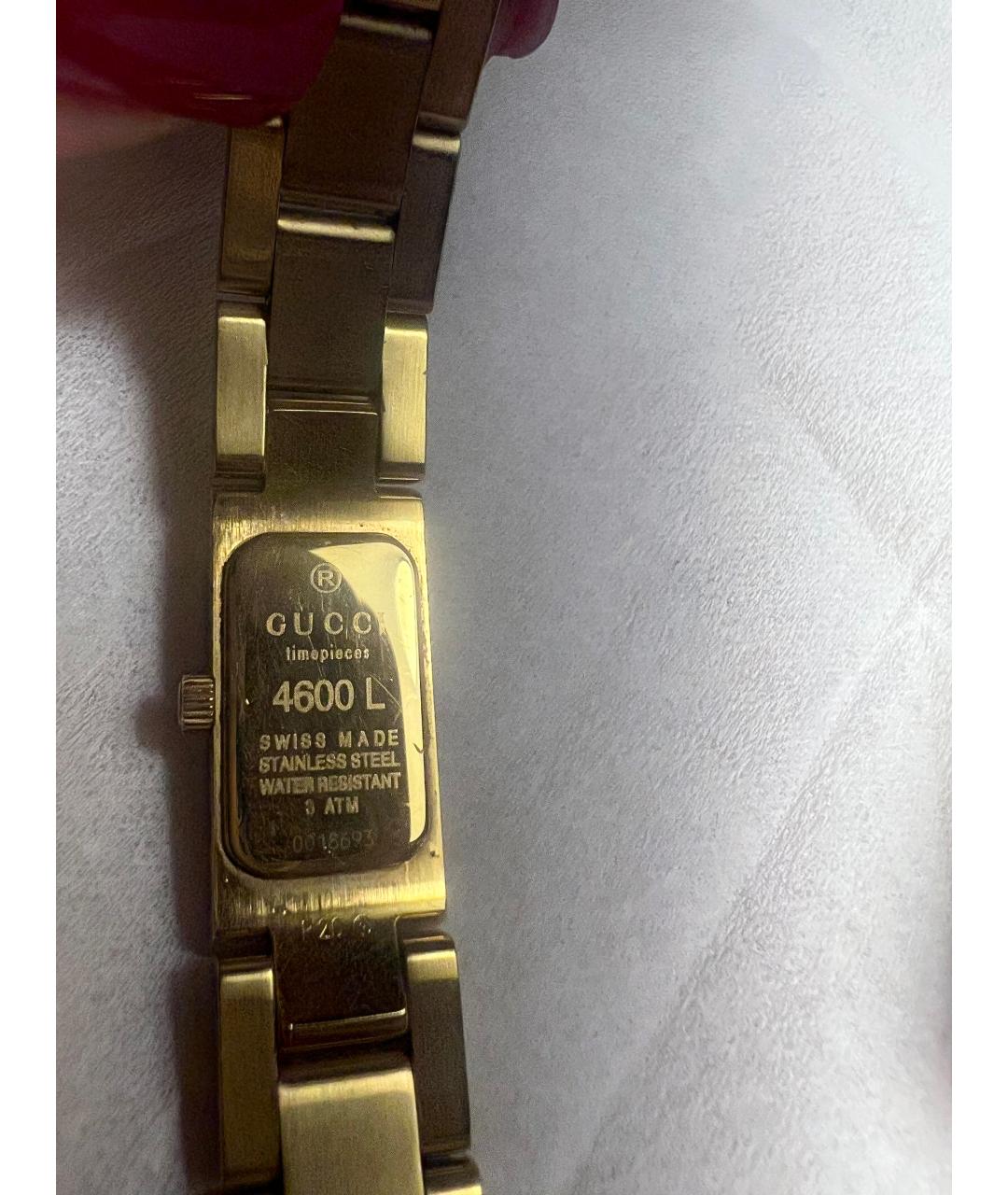 GUCCI Золотые стальные часы, фото 2
